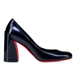 $995 Christian Louboutin Miss Sab 85 Patent Leather Pump Laffiro EU 38.5, 40 NWT